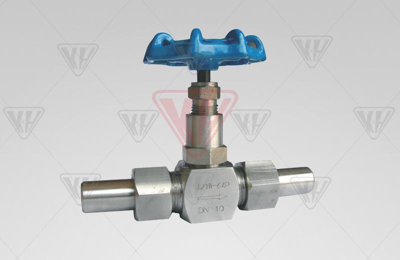 Needle-shaped stop valve